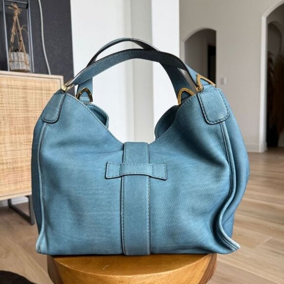 Gucci Blue Stirrup Shoulder Bag - Picture 2 of 7